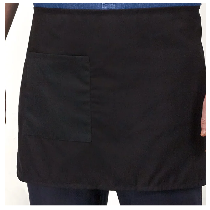 Filta Half Length Waist Apron W Pocket Black Pkt of 5