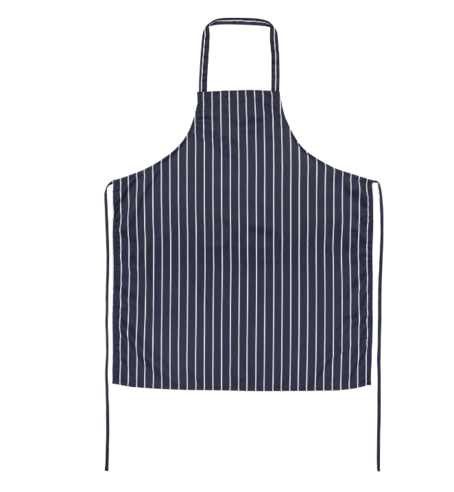Filta Butcher Bib Apron Navy Striped Pack of 5