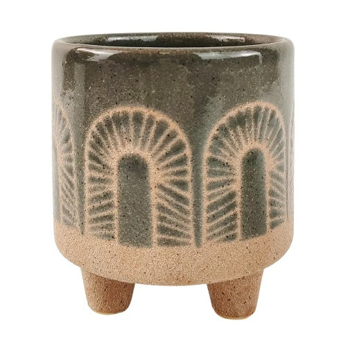 Avi Planter with Legs Blue Sand