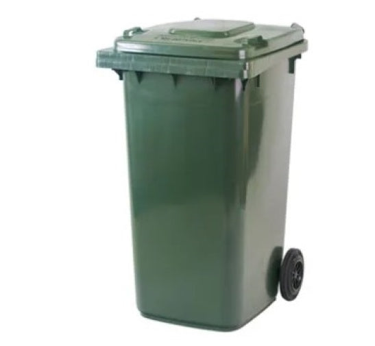 Wheelie Bin, 240 Lit, Dark Green with Dark Green Lid