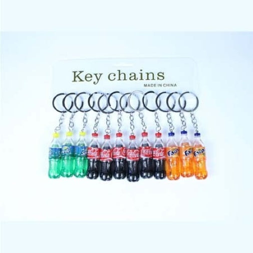 Key Chain Mini Coke/Sprite/Fanta Bottle