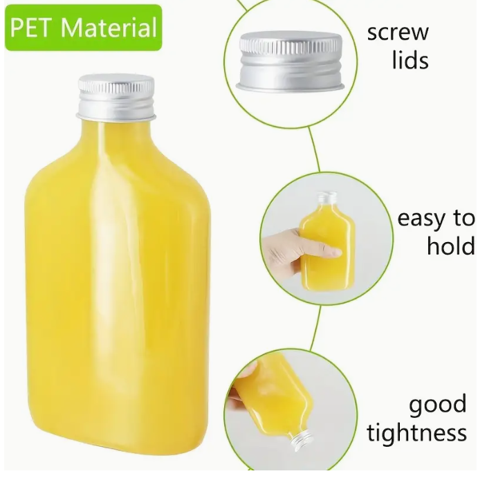 350ml Flask Bottle PET W Lid