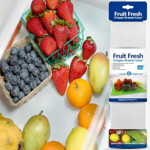 Fruit Fresh Crisper Drawer Liners Clear