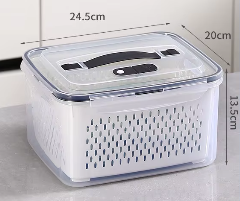 Drainer Basket Containers W Air Valve/Handle