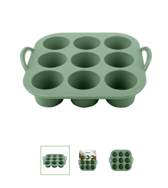Silicone Air Fryer Mini Muffin Pan 9 Cup