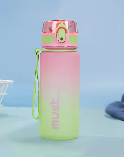 Leak Proof Sprt Water Bottle Green/Pink 500ml