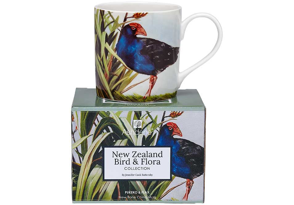 City Mug, NZ Bird & Flora Pukeko