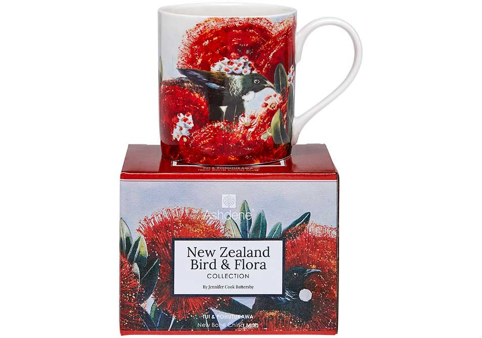 City Mug, NZ Bird & Flora Tui12