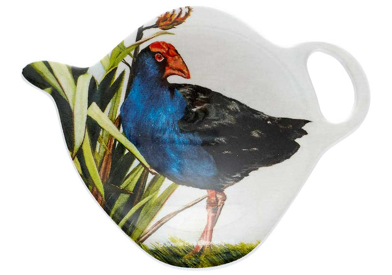 Tea Bag Holder, NZ Bird & Flora Pukeko