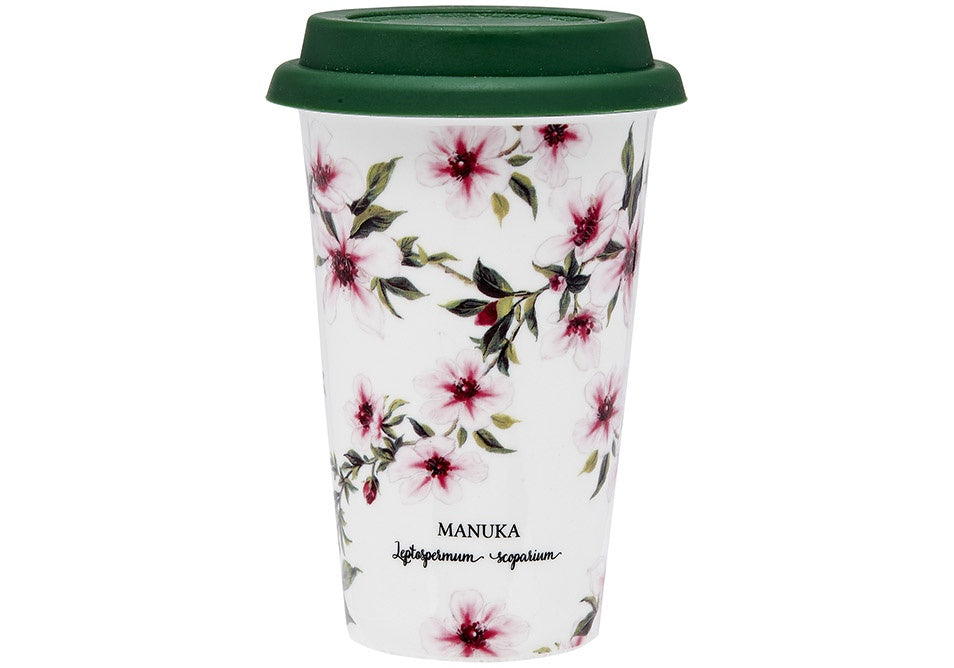 Travel Mug, Flowers of NZ Manuka