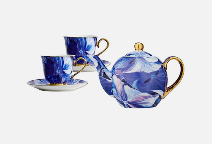 Blooms Starter Pack Teapot &  2 Tea Cup Set