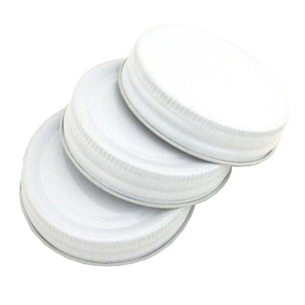 Kates Jar Lids Set of 3 White 8cm fits 006