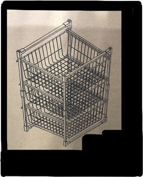 3 Basket Wire Knock Down Set