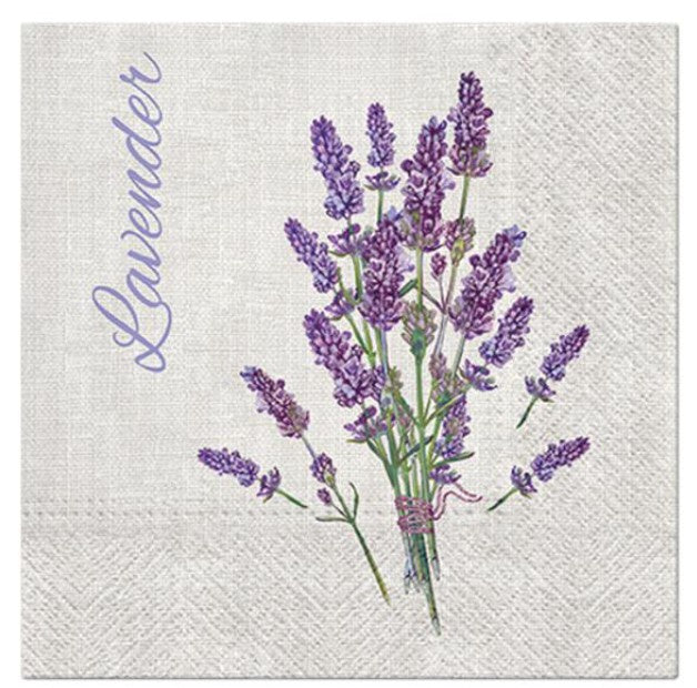 Paw Lunch Napkins 33cm Lavender For You