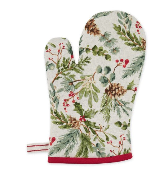 Holiday Sprigs Printed Oven Mitt or Potholder