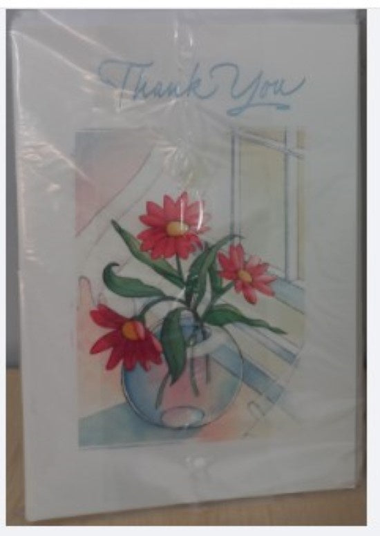 Greeting Card - Thank You Vase - ORDER ONLY 10 PC