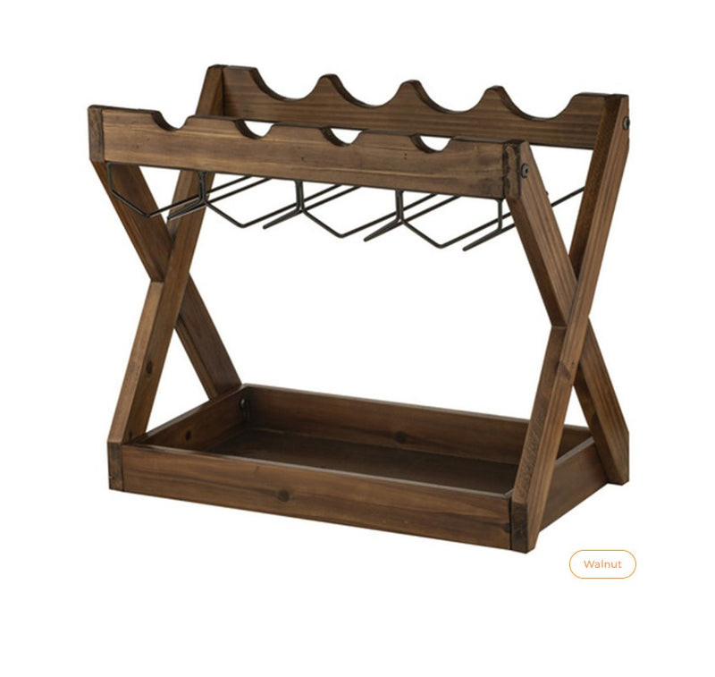 Brody Walnut Complete Wine Rack