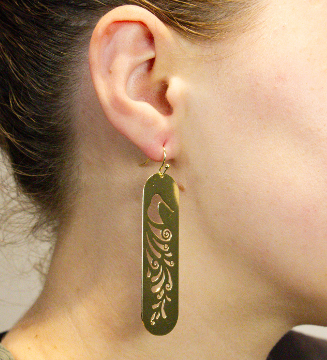 Earring Set - Kiwi Feathers