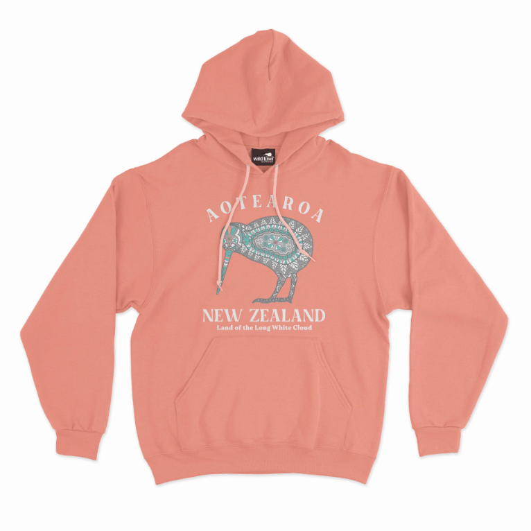 Womens Hoodie Batik Kiwi