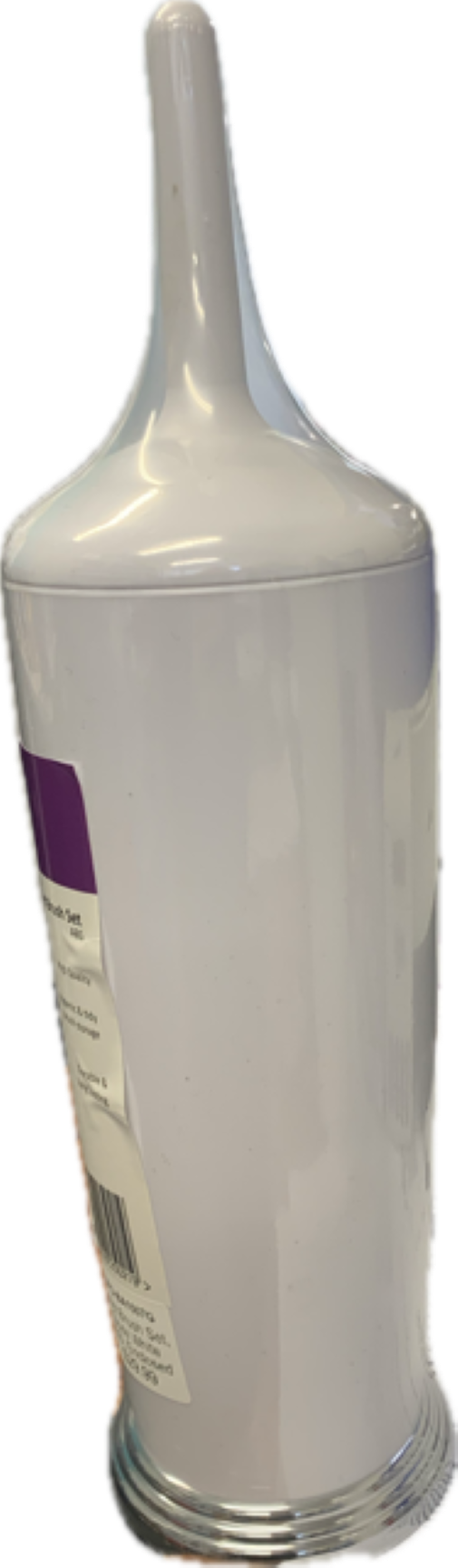 Toilet Brush Set, Gloss White ABS, Enclosed