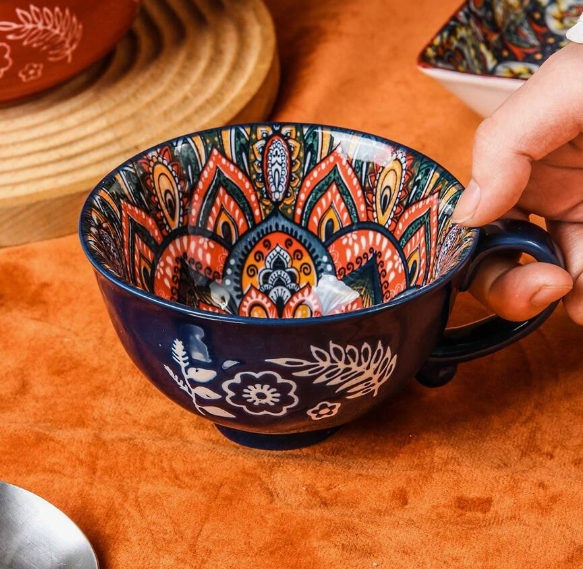 Bohemian Hand Painted Cup