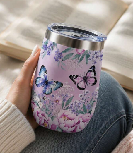 Butterfly S/S Cup W Lid 350ml