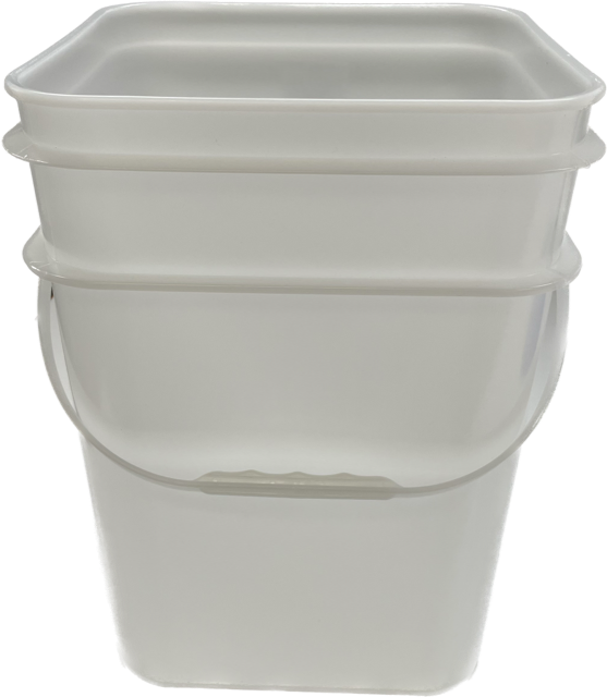 BASE ONLY! Space Saver, 15L with Plastic Handle, White