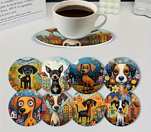 Dog Coasters Set of 6