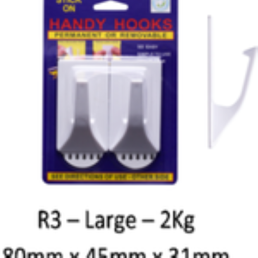 Permanent Hook - Large – 2Kg Card of 2