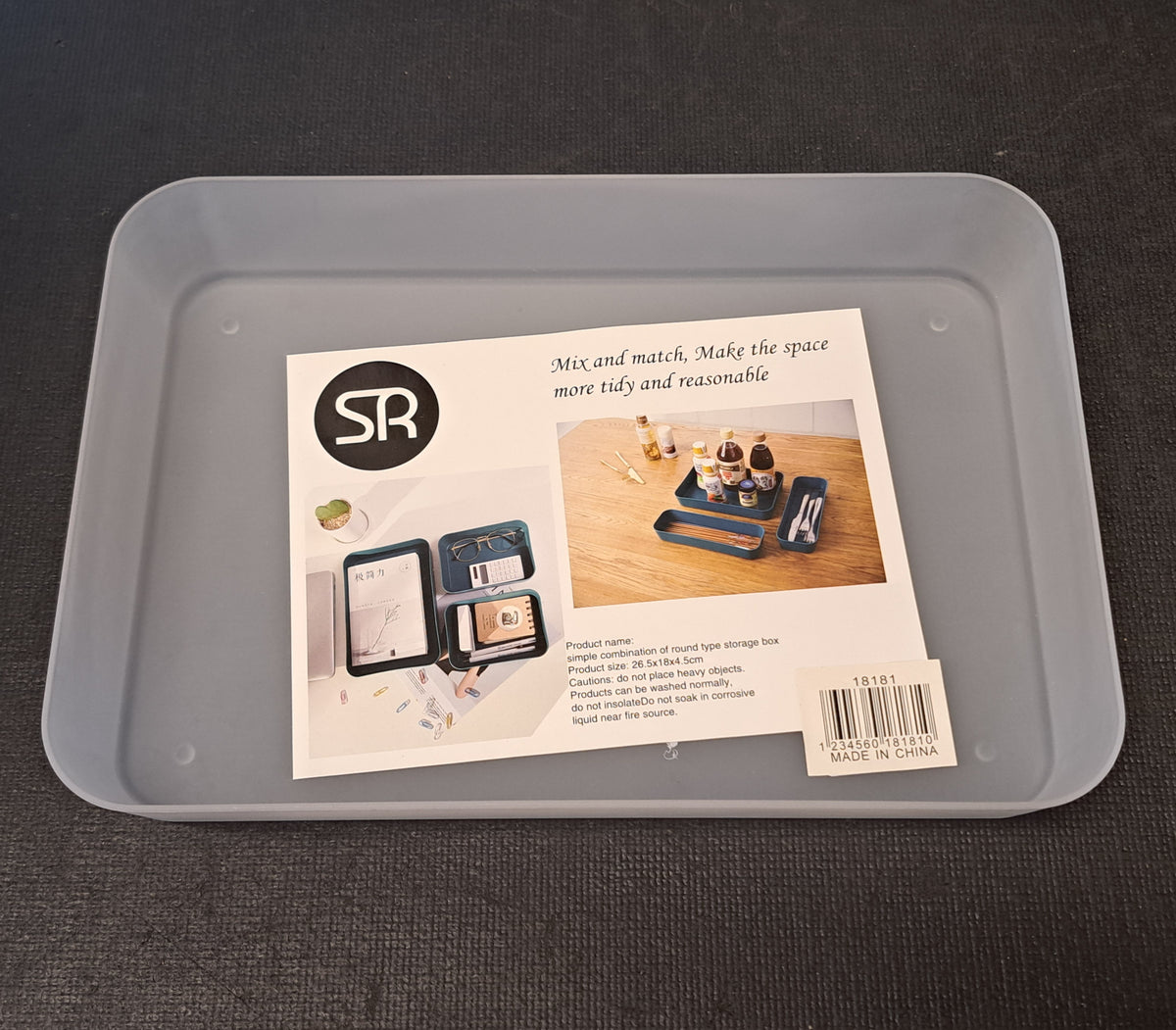 Plastic Drawer Organizer 26.5x18x4.5cm