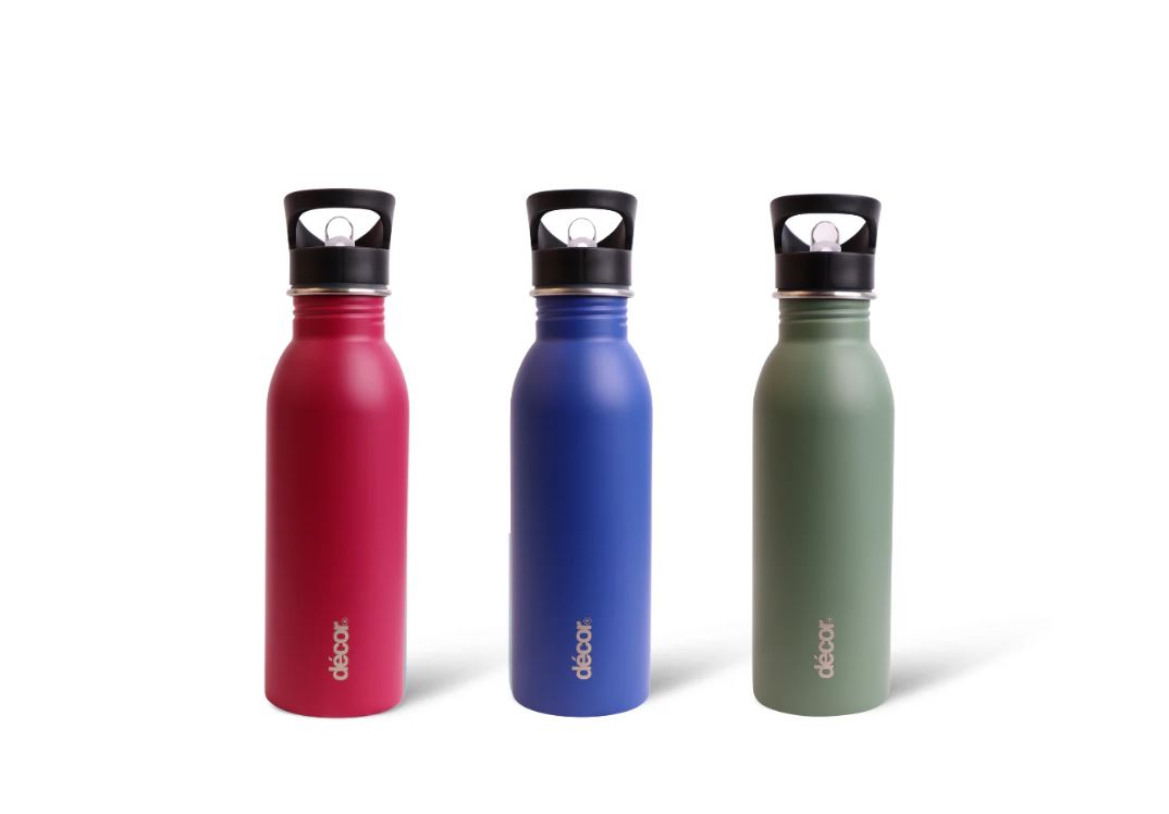 Décor® Snap n Seal Stainless Steel Bottle – 600ml