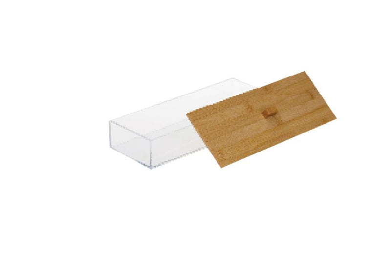 Seymours Lyra Rectangle Clear Storage with Bamboo Lid (25 x 10 x 5cm))