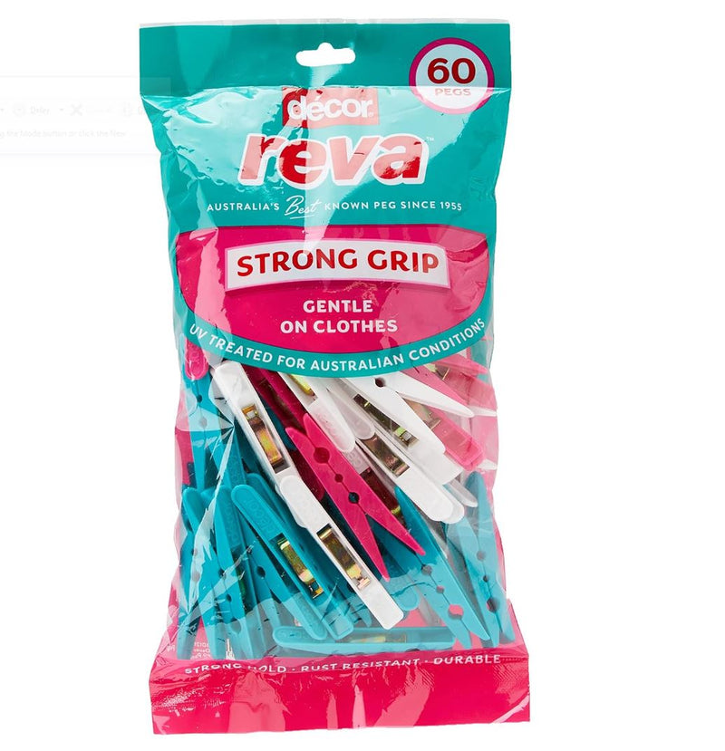 Décor Assorted Reva Pegs - 60 Pack