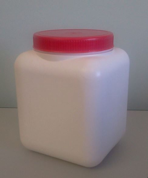 Jar Food Grade, DG, HDPE, 2.2Lit (174 x 138 x 126mm)