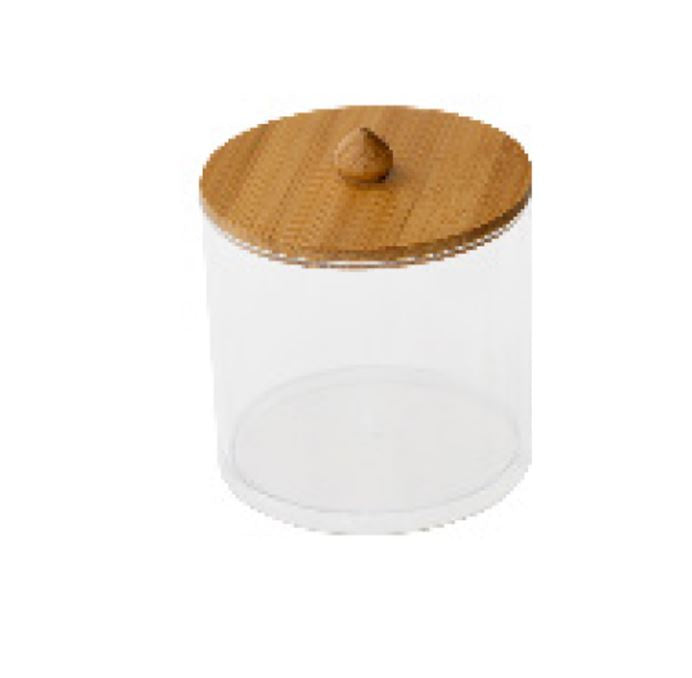 Seymours Lyra Round Clear Storage with Bamboo Lid