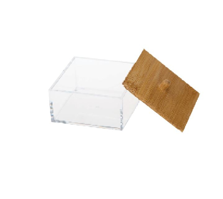 Seymours Lyra Square Clear Storage with Bamboo Lid