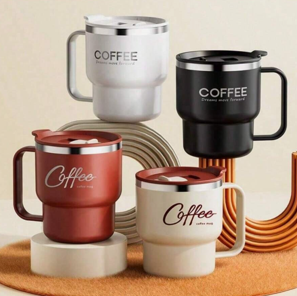 Coffee Mug S/Steel W Handle 400ml