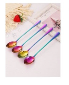 Long Handled Coffee Spoon - Coloured