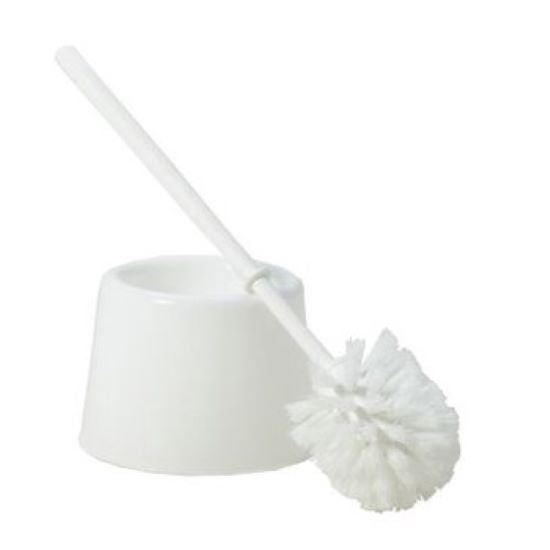 White Toilet Brush & Holder