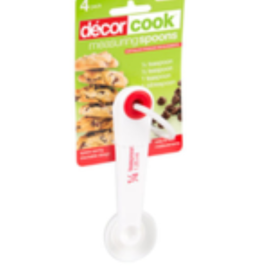 Décor Measuring Spoons, Set of 4, White