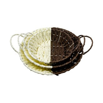 Handmade Paper Thread Basket With Handle - Single