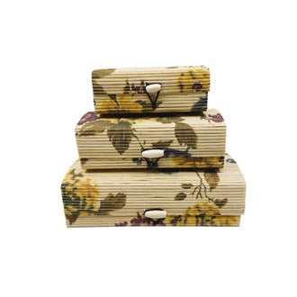 Bamboo Decorative Storage Box With Soft Lid