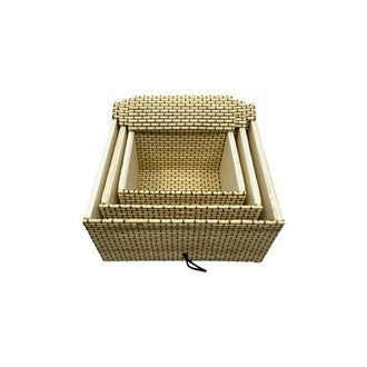 Bamboo Decorative Storage Box With Soft Lid