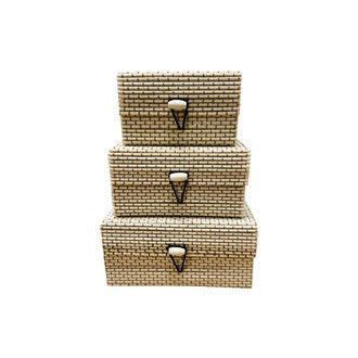Bamboo Decorative Storage Box With Soft Lid