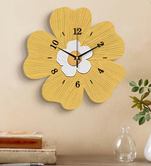 Daisy Wall Clock 2D Printed 29cm