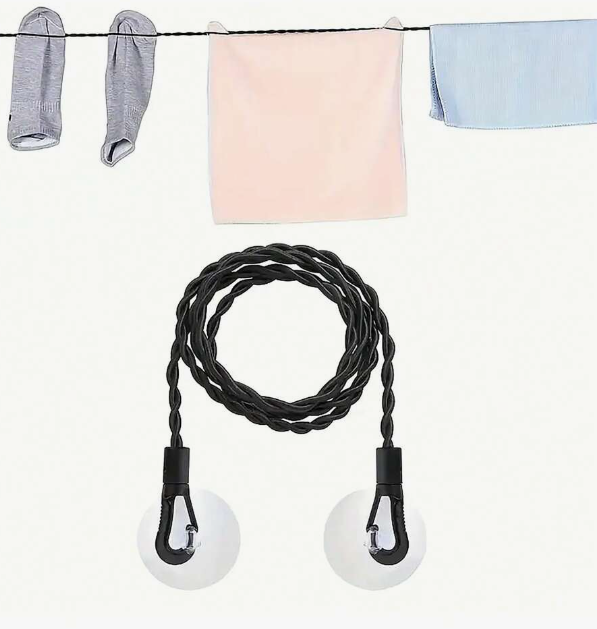 Clothesline Elastic W Suction Cups