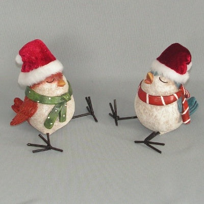 Christmas Birds W Hats Set of 2 "ORDER ONLY"