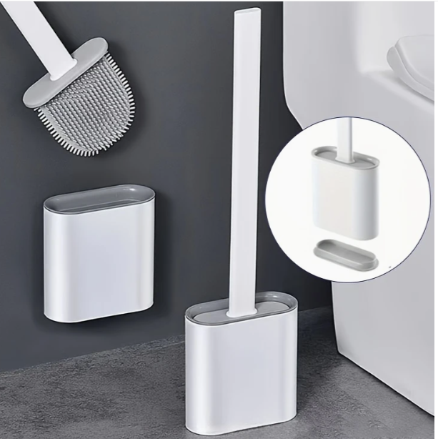Flat Silicone Toilet Brush