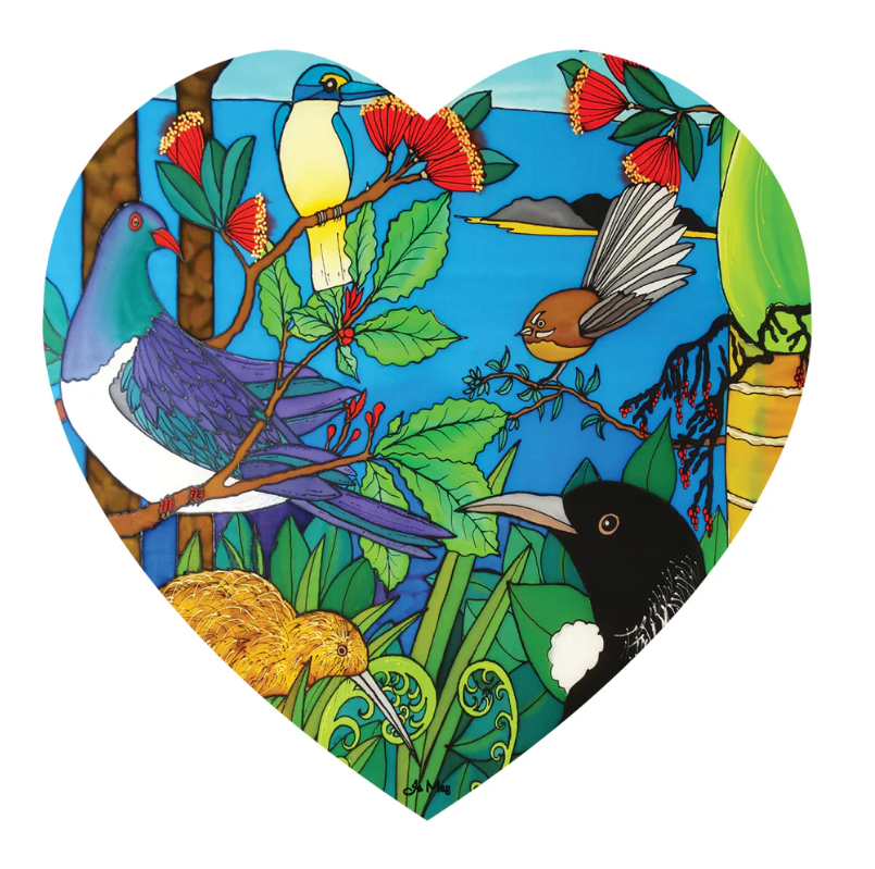 Ceramic Hearts Wall Hanging W Cork Backing NZ Modern