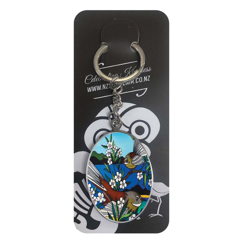 Resin Keyring 5cm x 3.5cm NZ Birds - Single